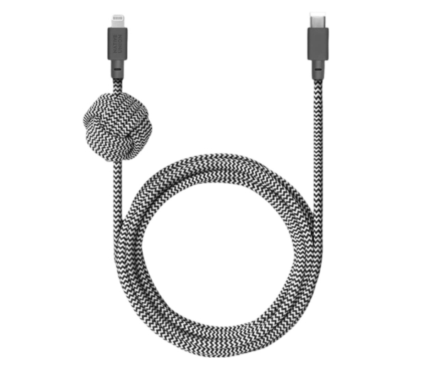 Native Union Night Cable USB-C – Lightning 3m zebra - 1275955 - zdjęcie